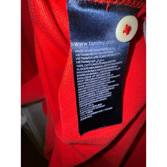 Tommy Hilfiger Mens Red Slim Fit Polo Shirt XL NWT Casual Classic Preppy Y2K - Picture 9 of 9